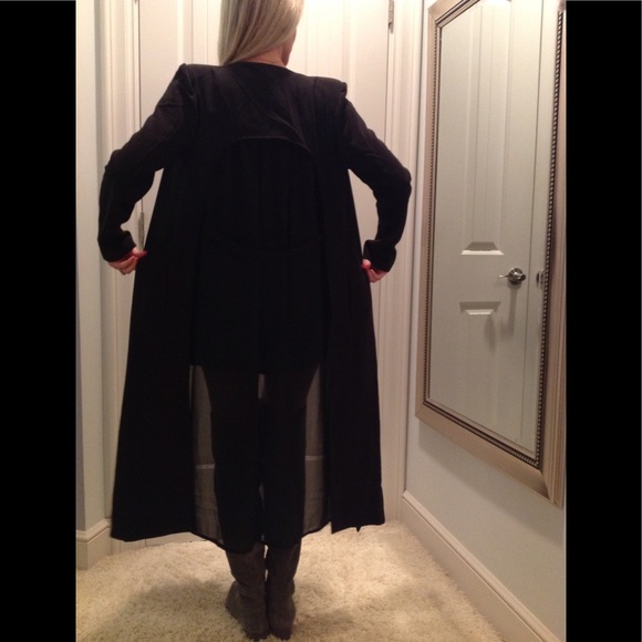 Dance & Marvel Cape Like Sheer Maxi Cardigan S - Picture 2 of 3